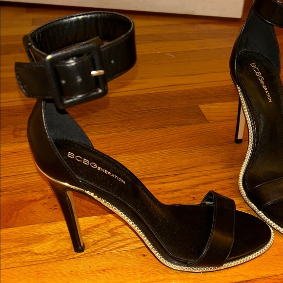 BCBGeneration Shoes - BCBGeneration Black Ankle Strap Heels